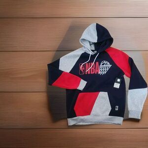 NBA Pullover Hoodie Sweatshirt Mens Large Blue‎ Red Gray NEW with Tags